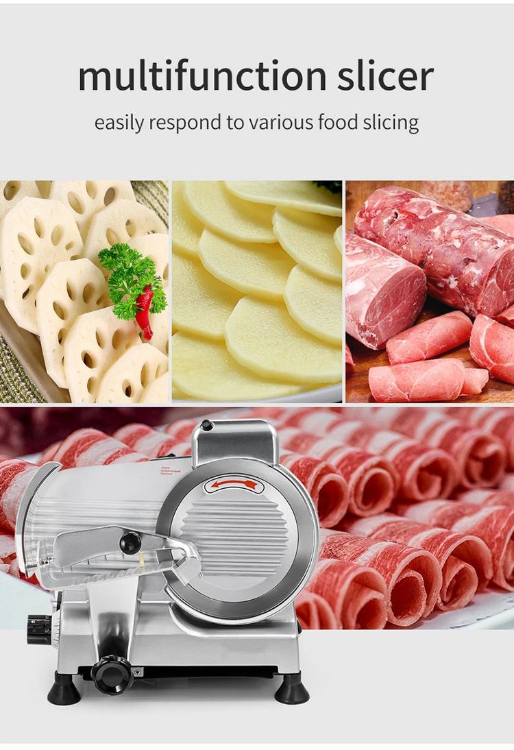 Commercial Kitchen High Efficiency Food Processor Meat Slicer 250mm
