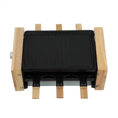 Wooden Raclette Grill for Household BBQ Grill Machine Vegetable Grill